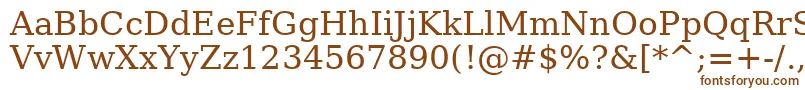 AeHor-Schriftart – Braune Schriften auf weißem Hintergrund