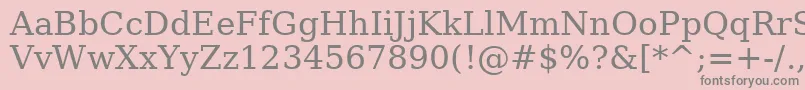 フォントAeHor – ピンクの背景に灰色の文字