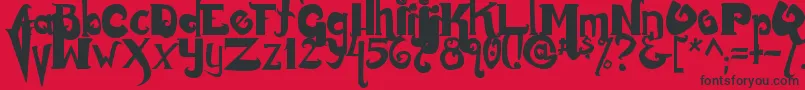 Monstur Font – Black Fonts on Red Background