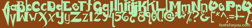 Monstur Font – Green Fonts on Brown Background