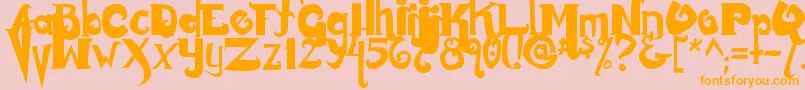 Monstur Font – Orange Fonts on Pink Background