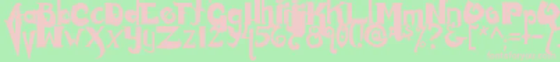 Monstur Font – Pink Fonts on Green Background