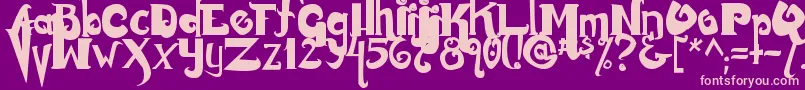 Monstur Font – Pink Fonts on Purple Background