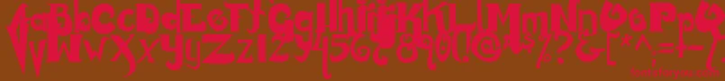 Monstur Font – Red Fonts on Brown Background