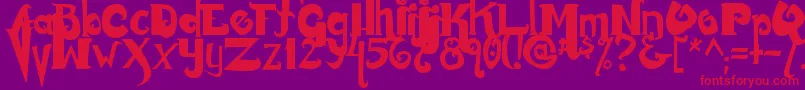 Monstur Font – Red Fonts on Purple Background