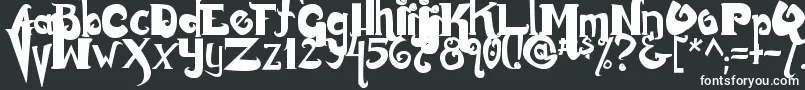 Monstur Font – White Fonts on Black Background