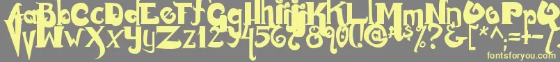 Monstur Font – Yellow Fonts on Gray Background