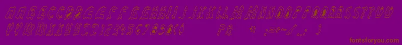 fuente Groovyghosties – Fuentes Marrones Sobre Fondo Morado