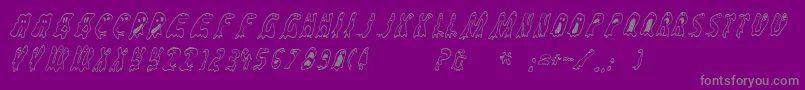 Groovyghosties Font – Gray Fonts on Purple Background