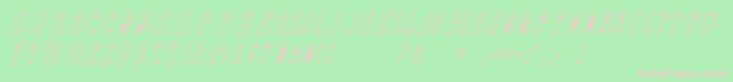 フォントGroovyghosties – 緑の背景にピンクのフォント