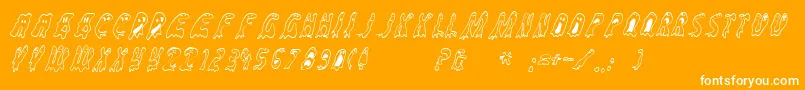 Groovyghosties Font – White Fonts on Orange Background