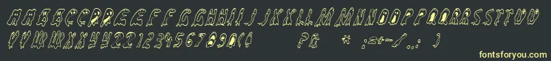 Groovyghosties Font – Yellow Fonts on Black Background