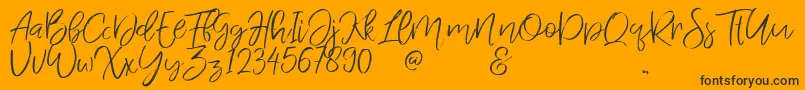 JandysDua Font – Black Fonts on Orange Background