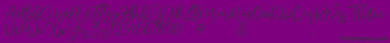 JandysDua Font – Black Fonts on Purple Background