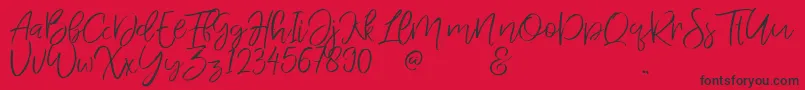 JandysDua Font – Black Fonts on Red Background