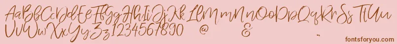 Шрифт JandysDua – коричневые шрифты на розовом фоне
