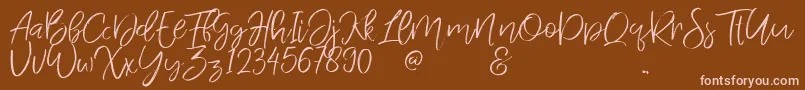 Шрифт JandysDua – розовые шрифты на коричневом фоне