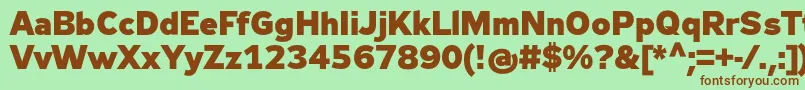 Zeppelin33Bold Font – Brown Fonts on Green Background