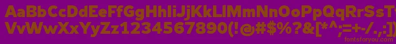 Zeppelin33Bold Font – Brown Fonts on Purple Background