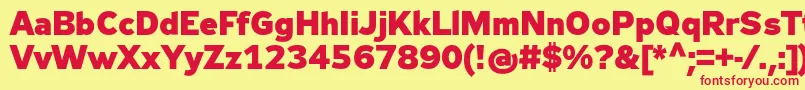 Zeppelin33Bold Font – Red Fonts on Yellow Background