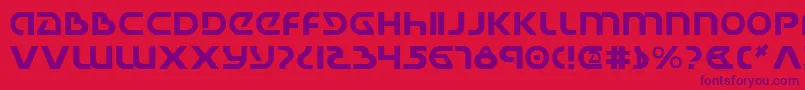 Universal Jack Font – Purple Fonts on Red Background