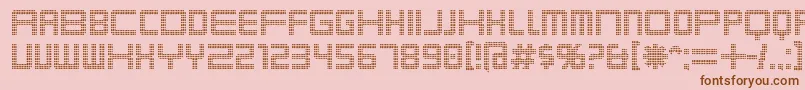 Karnivod-fontti – ruskeat fontit vaaleanpunaisella taustalla