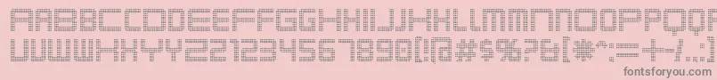 Karnivod Font – Gray Fonts on Pink Background