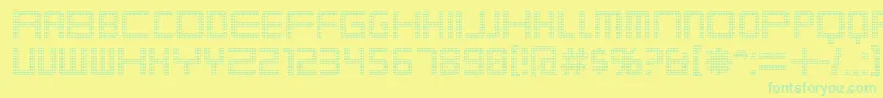 Karnivod Font – Green Fonts on Yellow Background