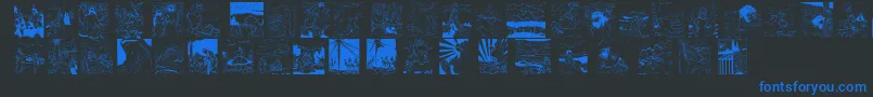 Police Biblishpictures – polices bleues sur fond noir