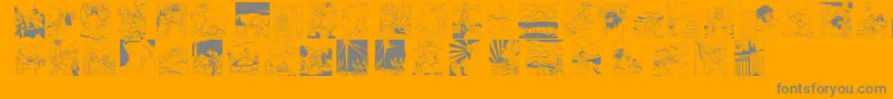Biblishpictures Font – Gray Fonts on Orange Background