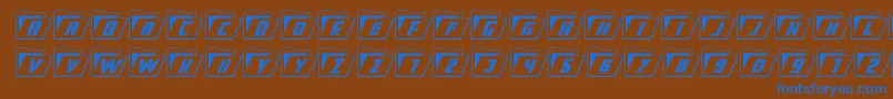 Eyesonlyoutsemicondital Font – Blue Fonts on Brown Background