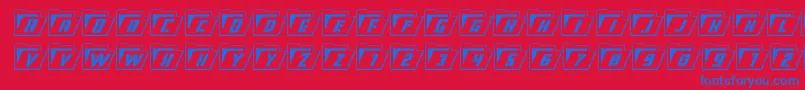 Eyesonlyoutsemicondital Font – Blue Fonts on Red Background