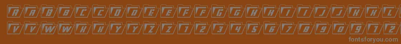Eyesonlyoutsemicondital Font – Gray Fonts on Brown Background