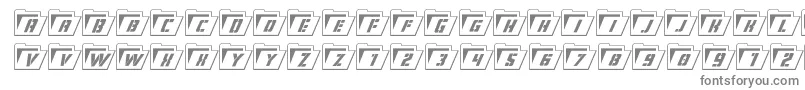 Шрифт Eyesonlyoutsemicondital – серые шрифты на белом фоне