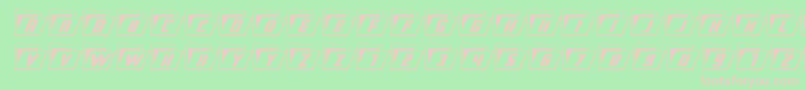 Czcionka Eyesonlyoutsemicondital – różowe czcionki na zielonym tle