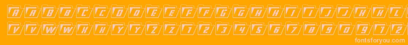 Eyesonlyoutsemicondital Font – Pink Fonts on Orange Background