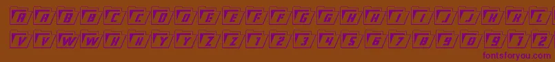 Eyesonlyoutsemicondital Font – Purple Fonts on Brown Background