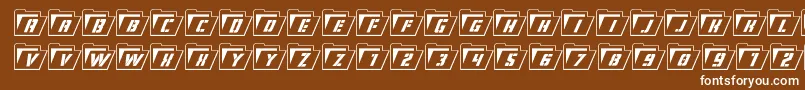 Eyesonlyoutsemicondital Font – White Fonts on Brown Background
