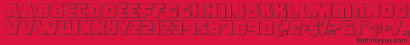 RogueHeroOutline Font – Black Fonts on Red Background