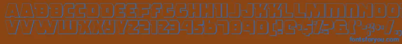 RogueHeroOutline Font – Blue Fonts on Brown Background