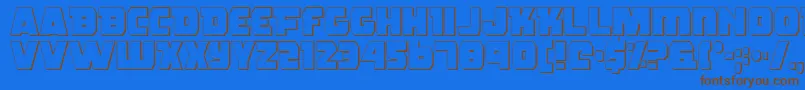 RogueHeroOutline Font – Brown Fonts on Blue Background