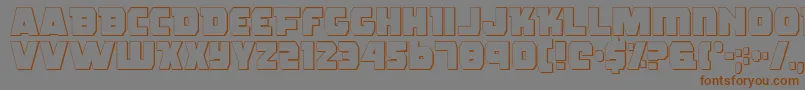 RogueHeroOutline Font – Brown Fonts on Gray Background