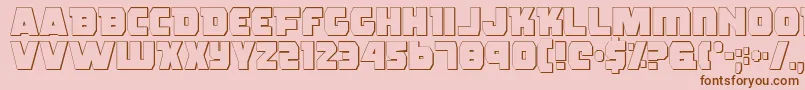 RogueHeroOutline Font – Brown Fonts on Pink Background