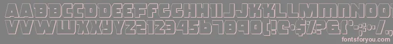 RogueHeroOutline Font – Pink Fonts on Gray Background