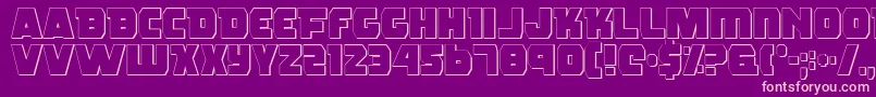 RogueHeroOutline Font – Pink Fonts on Purple Background