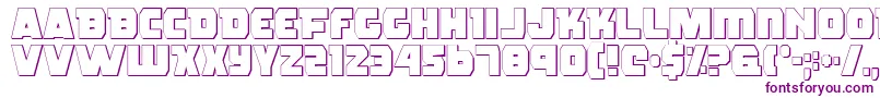 RogueHeroOutline Font – Purple Fonts on White Background