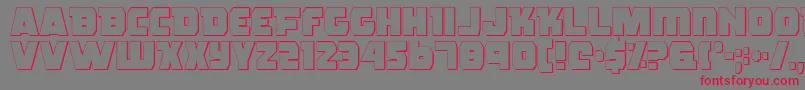 RogueHeroOutline Font – Red Fonts on Gray Background