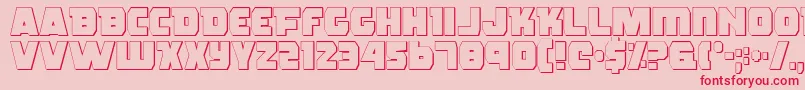 RogueHeroOutline Font – Red Fonts on Pink Background