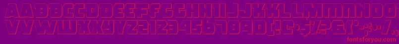 fuente RogueHeroOutline – Fuentes Rojas Sobre Fondo Morado