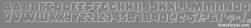 RogueHeroOutline Font – White Fonts on Gray Background